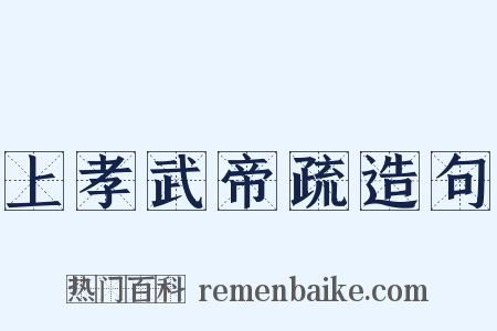 上孝武帝疏造句是什么意思的图片